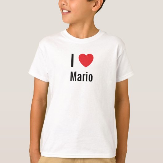 I Liebe Mario T-Shirt (Vorderseite)
