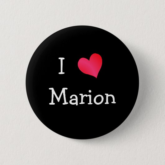 I Liebe Marion Button (Vorderseite)