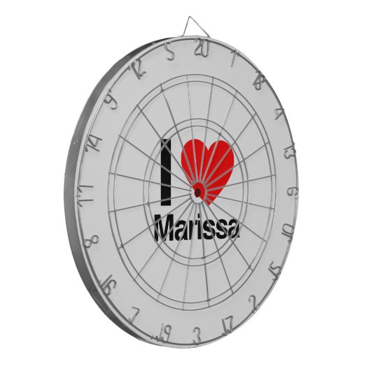 i Liebe marissa Dartscheibe (Vorderseite Links)