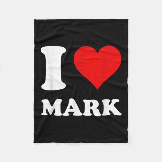 I Liebe Mark Fleecedecke (Vorderseite)