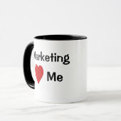 I Liebe Marketing Marketing Lieben Me Spaß Office Tasse (Vorderseite Links)