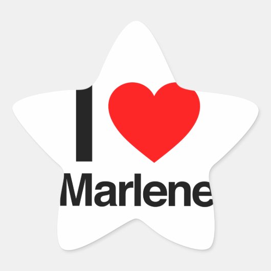 i Liebe marlene Stern-Aufkleber (Vorderseite)