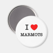 I LIEBE MARMOTS MAGNET (Vorderseite/Rückseite)