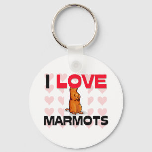 I Liebe Marmots Schlüsselanhänger