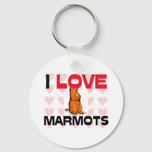 I Liebe Marmots Schlüsselanhänger (Vorderseite)