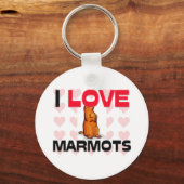 I Liebe Marmots Schlüsselanhänger (Vorderseite)