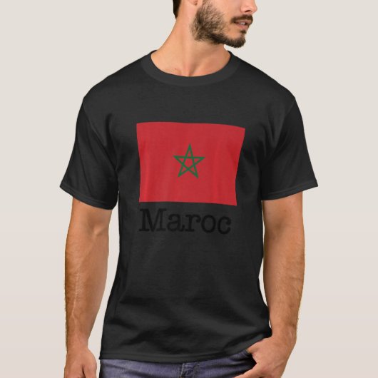 I Liebe Maroc Cool Marokko Flaggen-Abbildung Graph T-Shirt (Vorderseite)