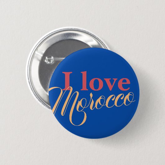 I Liebe Marokko Button (Vorne & Hinten)