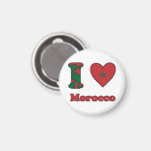 I Liebe Marokko Magnet (Vorderseite/Rückseite)