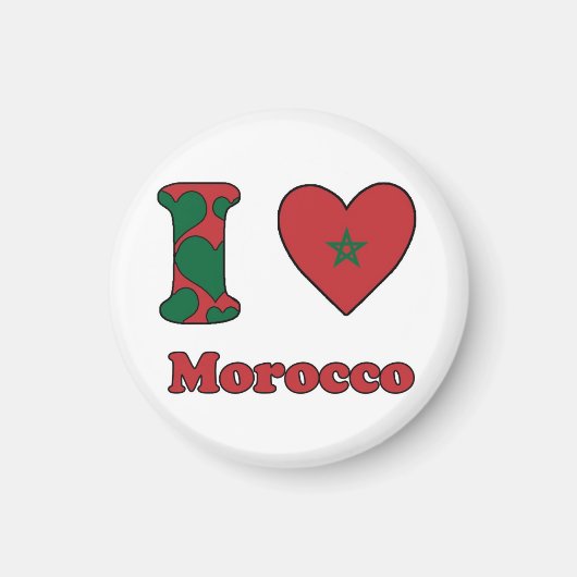 I Liebe Marokko Magnet (Vorne)