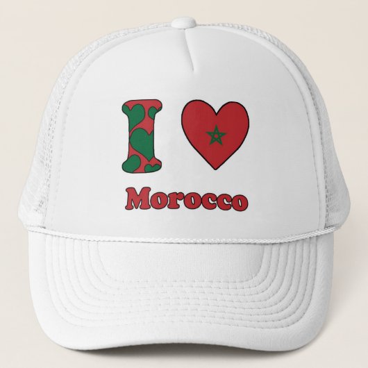 I Liebe Marokko Truckerkappe (Vorderseite)