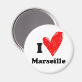 I Liebe Marseille Magnet (Vorderseite/Rückseite)