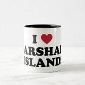 I Liebe Marshall Islands Zweifarbige Tasse (Mittel)