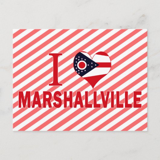 I Liebe Marshallville, Ohio Postkarte (Vorderseite)