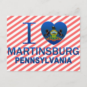 I Liebe Martinsburg, PA Postkarte