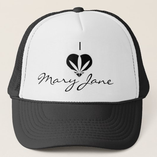 I Liebe Mary Jane Truckerkappe (Vorderseite)