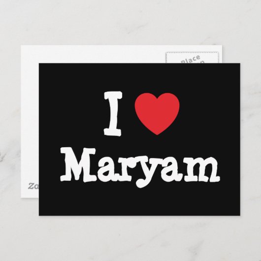 I Liebe Maryam T - Shirt Postkarte (Vorne/Hinten)