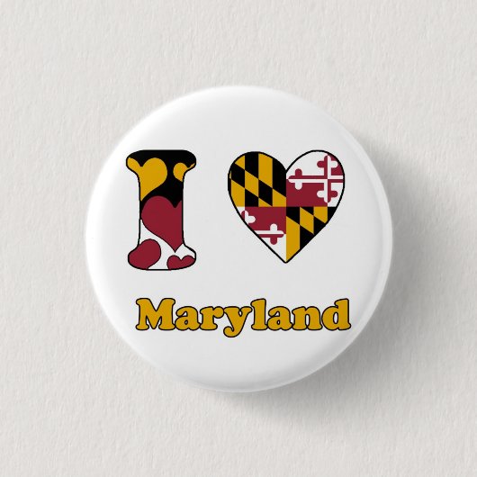 I Liebe Maryland Button (Vorderseite)