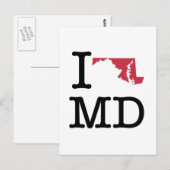 I Liebe Maryland Postkarte (Vorne/Hinten)