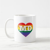 I Liebe Maryland Rainbow Heart Kaffeetasse (Links)