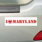 I Liebe Maryland Red Crab Crabs Autoaufkleber (Auf Auto)