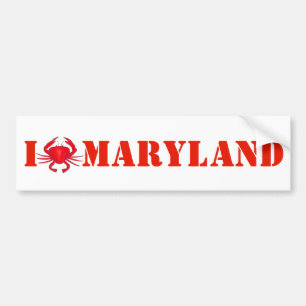 I Liebe Maryland Red Crab Crabs Autoaufkleber