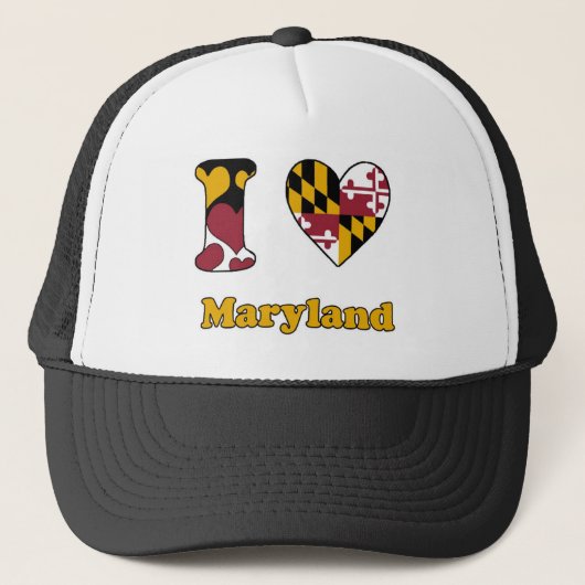 I Liebe Maryland Truckerkappe (Vorderseite)