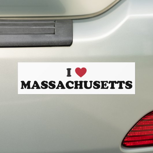 I Liebe Massachusetts Autoaufkleber (Auf Auto)