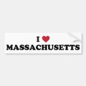 I Liebe Massachusetts Autoaufkleber (Vorne)