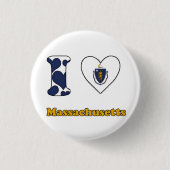 I Liebe Massachusetts Button (Vorderseite)