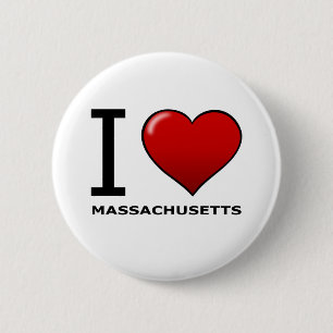 I LIEBE MASSACHUSETTS BUTTON