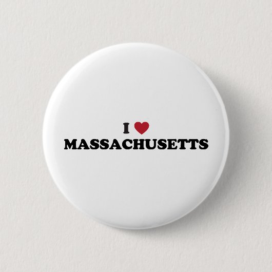 I Liebe Massachusetts Button (Vorderseite)