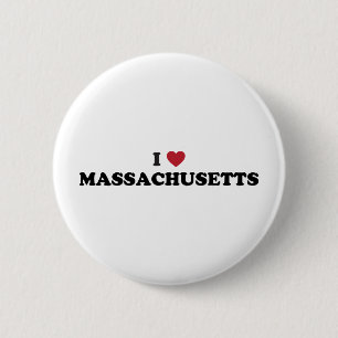 I Liebe Massachusetts Button