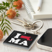 I LIEBE MASSACHUSETTS - CLASSIC - Kartendesign -.p Schlüsselanhänger (Vorderseite rechts)