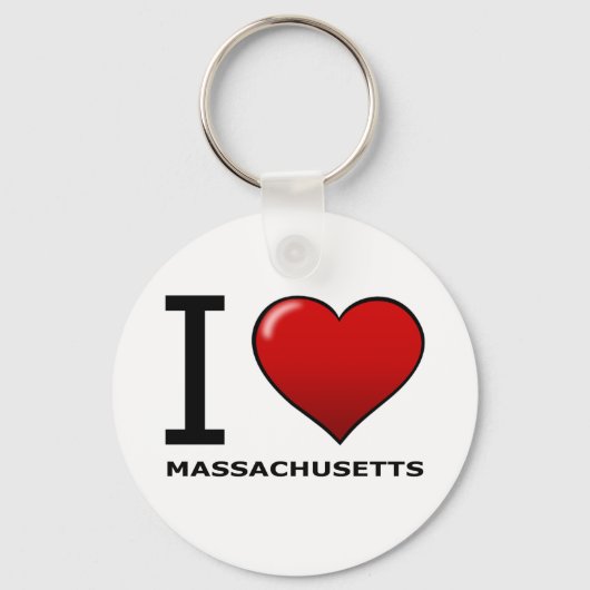 I LIEBE MASSACHUSETTS SCHLÜSSELANHÄNGER (Vorderseite)
