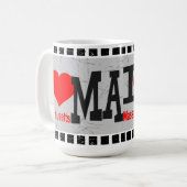 I Liebe Massachusetts - Tasse (Vorderseite Links)