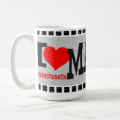 I Liebe Massachusetts - Tasse (Links)