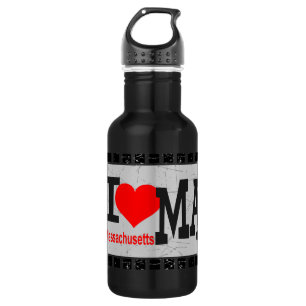 I Liebe Massachusetts - Trinkflasche