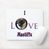 I Liebe Mastiffs Aprikose Mousepad (Mit Mouse)