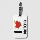 I Liebe Matcha T - Shirt Gepäckanhänger (Vorderseite Vertikal)