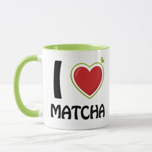 I Liebe Matcha T - Shirt Tasse (Links)