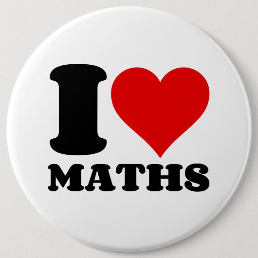 I LIEBE MATH BUTTON (Vorderseite)