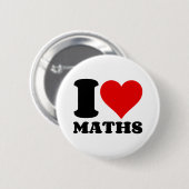 I LIEBE MATH BUTTON (Vorne & Hinten)