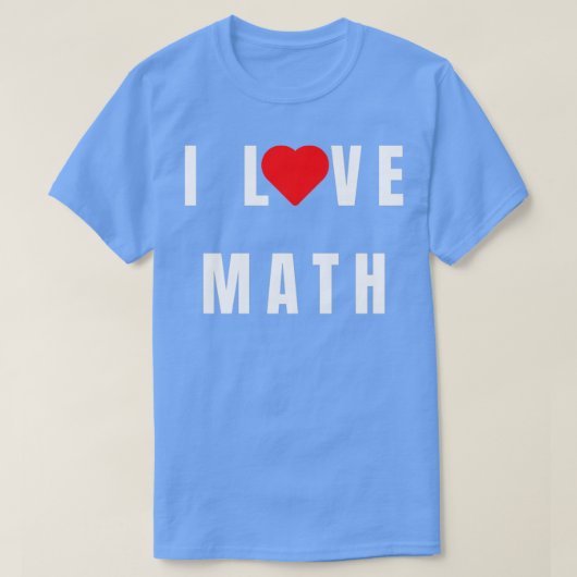 I Liebe Math Einfaches Design 1 T-Shirt (Design vorne)