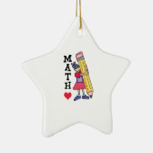 I LIEBE MATH KERAMIKORNAMENT (Rechts)