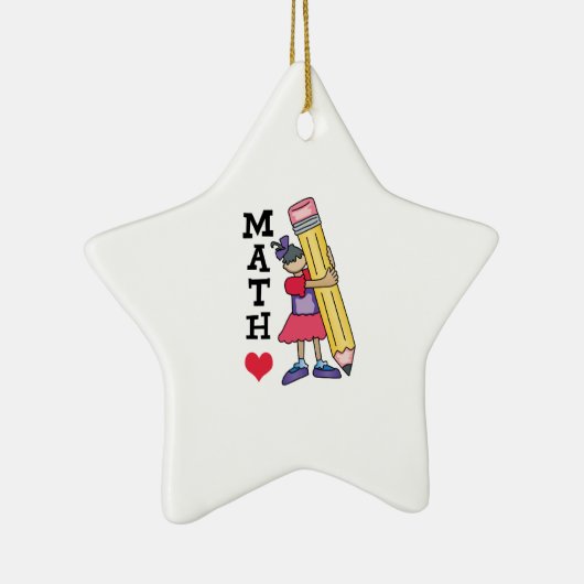 I LIEBE MATH KERAMIKORNAMENT (Rechts)