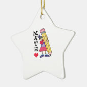 I LIEBE MATH KERAMIKORNAMENT (Links)