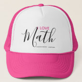 I Liebe Math - Math Girl Hat Truckerkappe (Vorderseite)