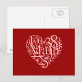 I Liebe Math Postcard Postkarte (Vorne/Hinten)