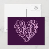 I Liebe Math Postcard Postkarte (Vorne/Hinten)